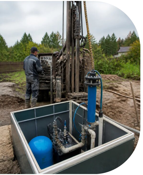 Обустройство артезианской скважины под ключ в Чебоксарах
